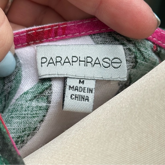 Paraphrase Floral Dress with Red and Pink Accents - Picture 5 of 6